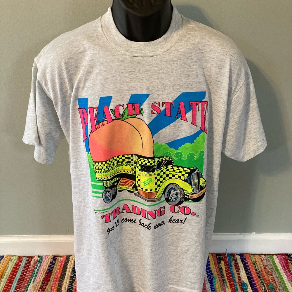 1991 Georgia Peach State Trading Co Shirt 90s Atlanta Country Music Southern Usa